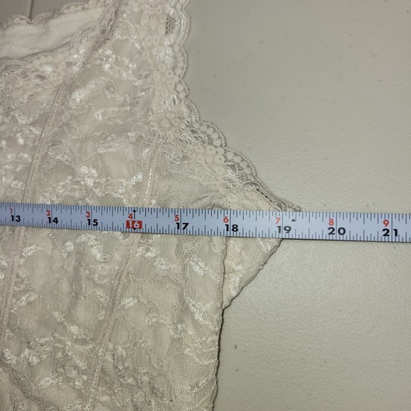 Apt 9 Ivory Lace Trim Cami Tank Top XL Stretch Y2K Romantic Coquette Soft Girl - Picture 10 of 12